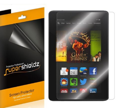 [3-Pack] SUPERSHIELDZ- High Definition Clear Screen Protector For Amazon Kindle Fire HDX 7" 7 inch Tablet   Lifetime Replacements Warranty [3-PACK] - Retail Packaging