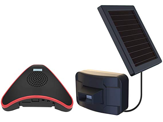 HTZSAFE Solar Wireless Driveway Alarm System-1/2 Mile Long Transmission Range-Solar Powered No Need Replace Batteries-Outdoor Weatherproof Motion Sensor&Detector-DIY Security Alert System