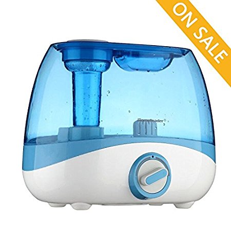 Homeleader Air Humidifier, 5L Ultrasonic Cool Mist Air Humidifier with 5L Capacity, 360° Rotatable Mist Outlets for Yoga Spa Home Office Babies