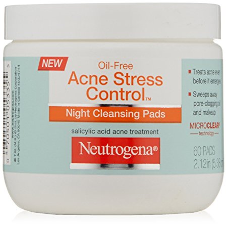 Neutrogena Acne Stress Control Night Cleansing Pads, 60 Count