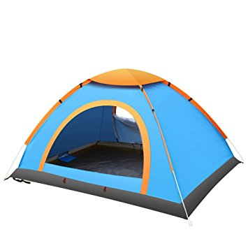 DKISEE 2 Person Tent Camping Instant Tent Waterproof Tent Backpacking Tents for Camping Hiking Traveling with Carrying Bag,Blue