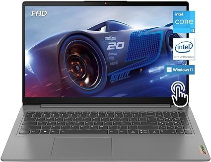 Lenovo 2023 Newest Ideapad 3i Laptop, 15.6" FHD Touchscreen, 11th Gen Intel Core i3-1115G4 Processor, 12GB DDR4 RAM, 256GB SSD, HDMI, Webcam, Wi-Fi6, Bluetooth, Win11, Arctic Grey, W/GaLiMu