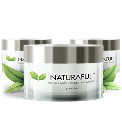 NATURAFUL - (3 JAR) TOP RATED Breast Enhancement Cream - Natural Breast Enlargement, Firming and Lifting Cream | Trusted by Over 100,000 Users & Includes Handbook | $300 Value Bundle