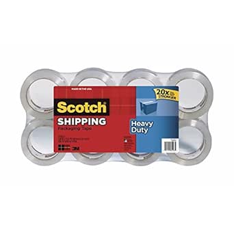 Scotch Heavy Duty Shipping Packaging Tape, 1.88 Inches x 54.6 Yards, 8 Rolls (3850-8) by 3M