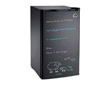 Igloo Black Eraser Board Refrigerator, 3.2 cu ft, with Reversible Door