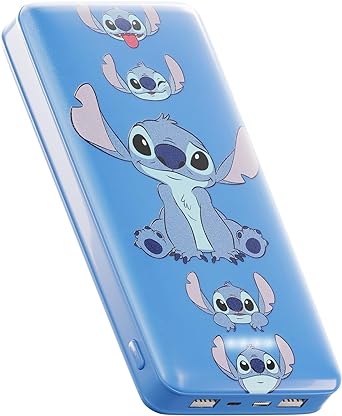 Disney Lilo and Stitch 10,000Mah Power Bank- Universally Compatible Portable Phone Charger Battery Pack w/USB Charging Port- Stitch Gifts for Women, Men, Teens and All Fans of Stitch Stuff