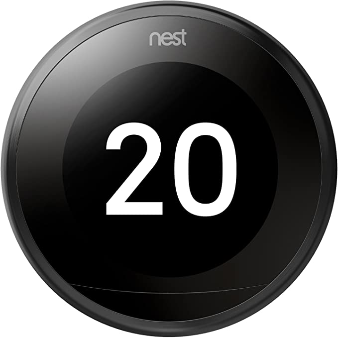 Google Nest Learning Thermostat, 3rd Generation, Black