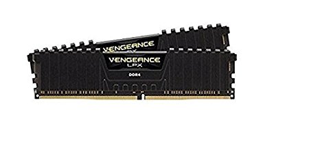 Corsair CMK16GX4M2A2666C16 Vengeance LPX 16GB (2x8GB) DDR4 2666MHz C16 XMP 2.0 High Performance Desktop Memory Kit - Black