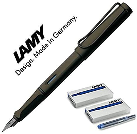 Lamy Safari Fountain Pen M | many colours, with and without ink cartridges) Mit Patronen umber
