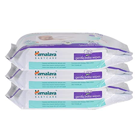 Himalaya Gentle Baby Wipes (72 Count, Pack of 3)