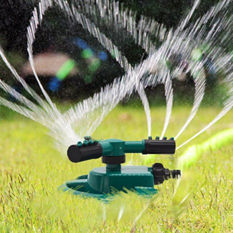 Lawn Sprinklers,Circular Sprayer Durable Rotary Three Arm Water Sprinkler