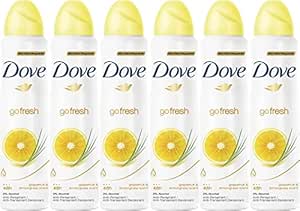 (6 PACK) DOVE Dry Spray Antiperspirant 48 hours, (Go Fresh Grapefruit & Lemongrass) 5oz