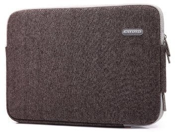 Kayond® Herringbone Woollen Water-resistant 13-13.3 Inch Laptop Sleeve Case Bag (13-13.3 Inches, Gray)