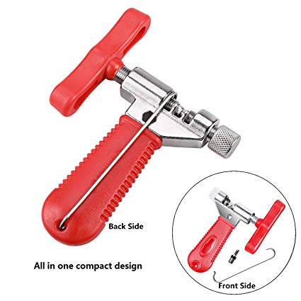 Oumers Bike Chain Splitter with Chain Hook, Bike Chain Cutter Breaker Tool Universal for 7 8 9 10 Speed Bicycle Chain Link Repair Removal/Install [Essential Bicycle Tools] Portable Durable