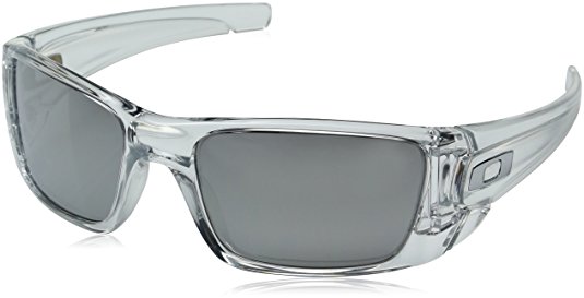 Oakley Men's Fuel Cell Square Sunglasses - Polished Clear Frame Chrome Iridium Lens