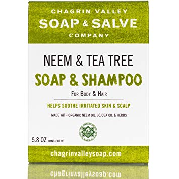 Chagrin Valley Soap & Salve - Organic Natural Shampoo & Soap Bar - Neem & Tee Trea