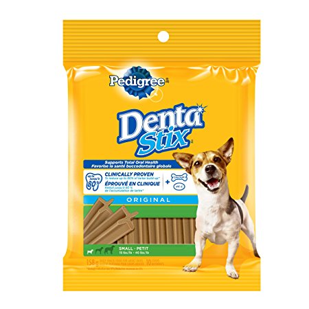 Pedigree Dentastix Daily Oral Care Snack Food for Small/Medium Dogs, 5.57-Ounce Bags, Pack of 10 Bags