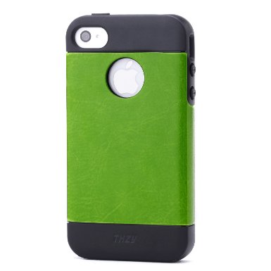 iPhone 4S Case iPhone 4 Case THZY Super Fit iPhone 44S Case for Apple iPhone 4 4S Logo Cut-Out Fits ATampT Sprint Verizon T-Mobile - Green