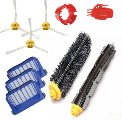 Brand new part for irobot roomba 650 Vacuum Cleaner kit includes includes 3 Pack Filter Side Brush and 1 Pack Bristle Brush and Flexible Beater Brush Cleaning Tool