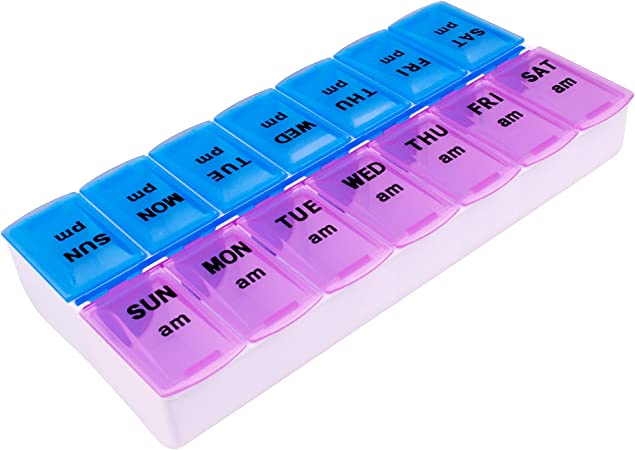 Apex Twice-A-Day Weekly Pill Organizer 1 ea