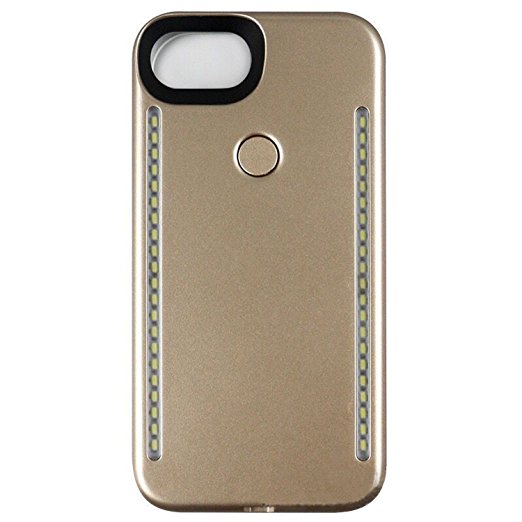 iPhone 7 Illuminated Case,iPhone 6 /6S Illuminated Case,Vahulawa New LED Selfie Light Up Luminous Case (Gold Matte-4.7in)