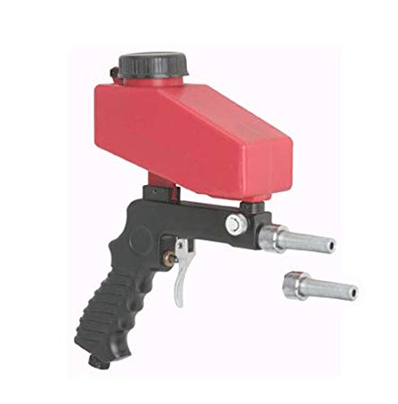 Gravity Feed Portable Pneumatic Sand Blaster Gun with Spare Blaster Tip