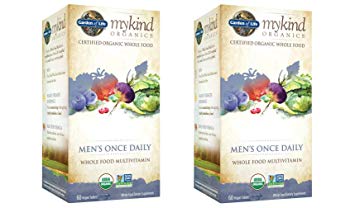 Garden of Life Multivitamin for Men - mykind Organic Men's Once Daily Whole Food Vitamin Supplement, Vegan (120 Count)