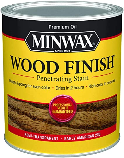 Minwax 70008444 Wood Finish Penetrating  Stain, quart, Early American