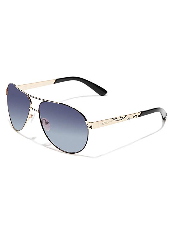 G by GUESS Women's Two-Tone Aviator Sunglasses