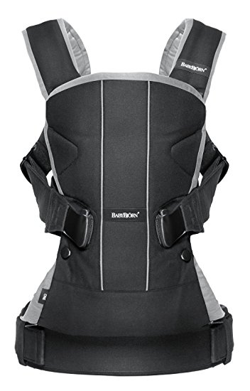 BABYBJORN Baby Carrier One - Black/Silver, Cotton