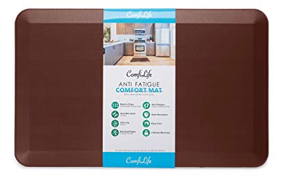 ComfiLife Anti Fatigue Floor Mat – Perfect Kitchen Mat, Standing Desk Mat – Comfort at Home, Office, Garage – Durable – Stain Resistant – Non-Slip Bottom (Brown, Medium 20"x32")