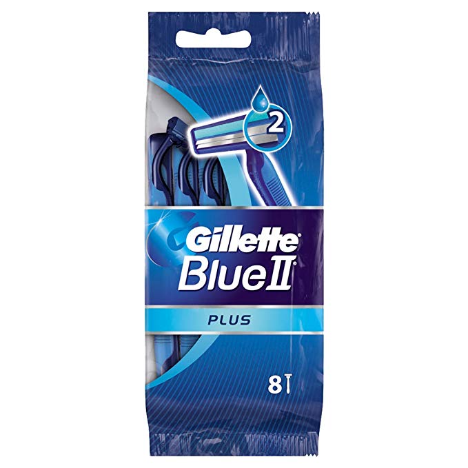 Gillette Blue II Plus Men’s Disposable Razors - Pack of 8