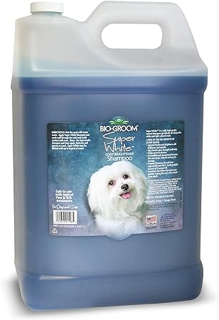 Bio-Groom Super Whitening Dog Shampoo – Whitening Pet Shampoo, Dog Bathing Supplies, Puppy Wash, Dog Grooming Supplies, Cruelty-Free, Made in USA, Coat Brightener Shampoo – 2.5 Gallons