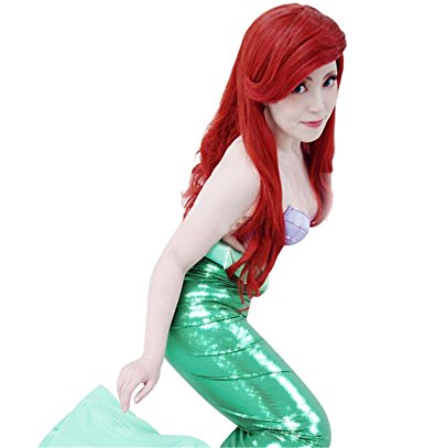 Lemail Wig 70cm/27.55 Inch Color Mixing Little Mermaid Cosplay Wig
