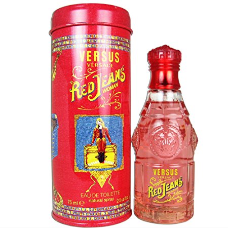 Versace Versus Red Jeans for Women Eau De Toilette Spray, 2.5 Ounce