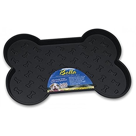 Loving Pets Bella Spill-Proof Pet Mat for Dogs, Small, Black