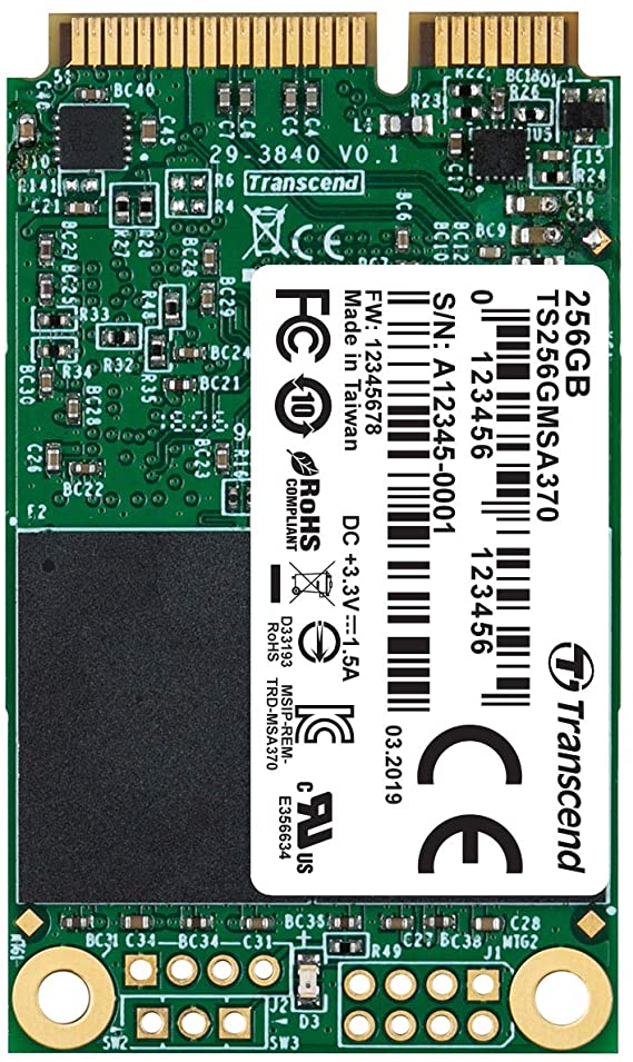 Transcend 256 GB SATA III 6Gb/s MSA370 mSATA SSD TS256GMSA370