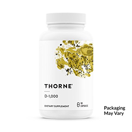 Thorne Research - Vitamin D-1000 - Vitamin D3 Supplement (1,000 IU) for Healthy Bones and Muscles - 90 Capsules