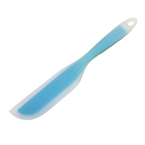 Nonstick Silicone Knife Shaped Flexible Kitchen Spatula Scraper Turner,Kitchen Cooking Utensils With Nylon Core,4 Colors Available(Transparent Blue)