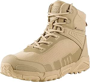 FREE SOLDIER Men's Waterproof Hiking Boots Lightweight Work Boots Military Tactical Boots Durable Combat Boots