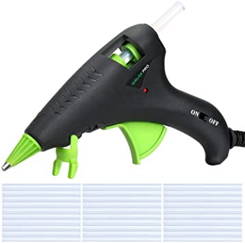 Mini Glue Gun, GALAX PRO Hot Glue Gun, 20W High Temperature, 30pcs Glue Sticks, Ideal for DIY Arts, Hobby, Craft, Home Repairs, Fabric, Wood, Glass, Card, Plastic