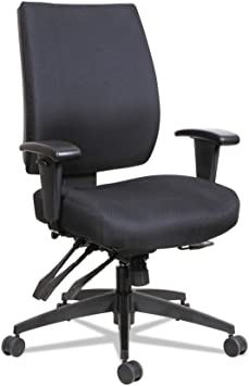 Alera ALE Wrigley Series High Performance Mid-Back Multifunction Task Chair, Black