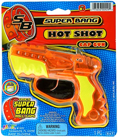 JA-RU Cap Gun Super Bang Hot Shots (1 Unit ) Quality Plastic Great Bang Party Favors Supplies for Kids. 929-1A