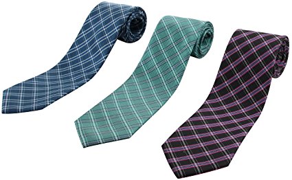 Set of 3 Elegant Neck Ties By Mens Collections - Multiple Sets to Chose From