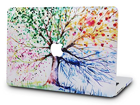 KEC MacBook Pro 13 Inch Case (CD Drive) Plastic Hard Shell Cover A1278 (Four Season Tree)