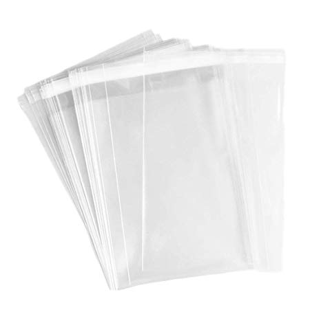 100pcs 8x10inch 2.0 mil Clear Resealable Cello / 8x10 Cellophane Bags Good for Bakery, Candle, Soap, Cookie