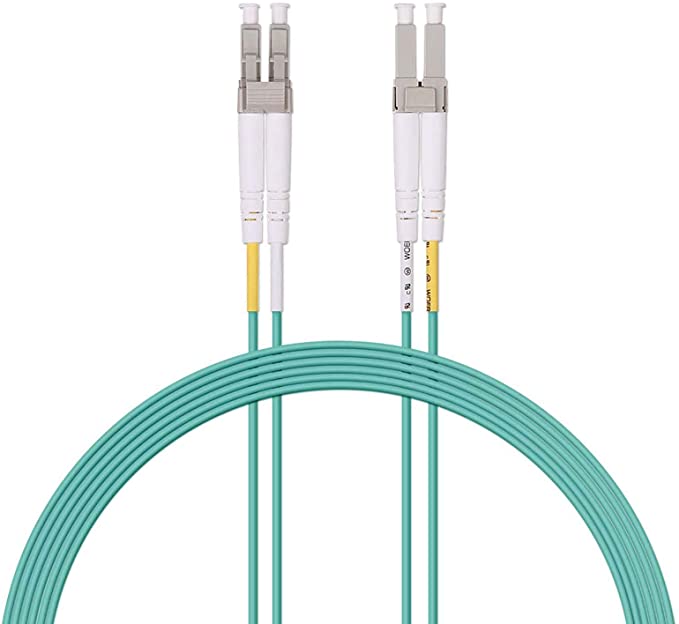 Fiber Patch Cable - LC to LC OM3 10Gb/Gigabit Multi-Mode Jumper Duplex 50/125 LSZH Fiber Optic Cord for SFP Transceiver, Computer Fiber Networks and Fiber Test Equipment, 3-Meter(10ft)