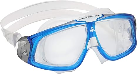 Aquasphere Unisex's Seal 2.0 Swimming Goggle, Light Blue & White/Clear Lens, One Size …