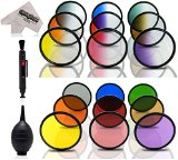 Opteka 19-Piece Graduated and Solid Color Filter Kit for Nikon D4s D4 Df D810 D800 D750 D610 D600 D7200 D7100 D5500 D5300 D5200 D3300 and D3200 Digital SLR Cameras Fits 52mm and 67mm