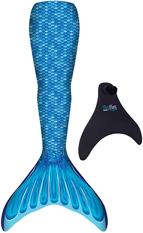 Fin Fun Starter Mermaid Tail and Monofin for Swimming for Kids – Boys & Girls
